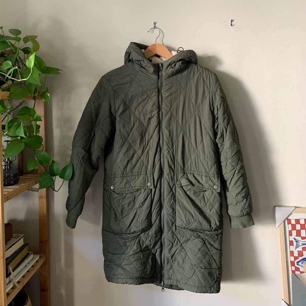 💖BOUTIQUE 💖 Love Tree // Quilted Puffer Jacket in Forest Green